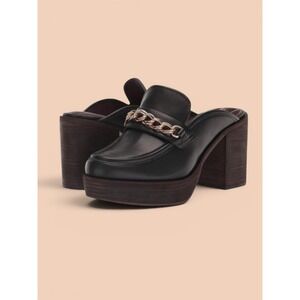 Franco Sarto Katraclog Black Mules Women's Size 9 NIB